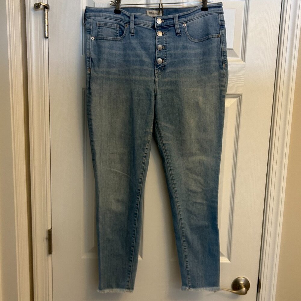 MADEWELL *9" hIgh-rise skinny crop denim jeans (32)